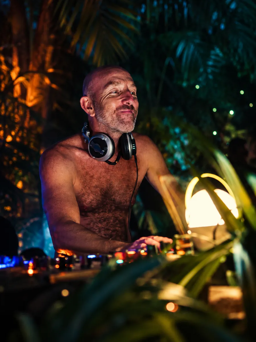 JT Fusion playing a night set at the decks